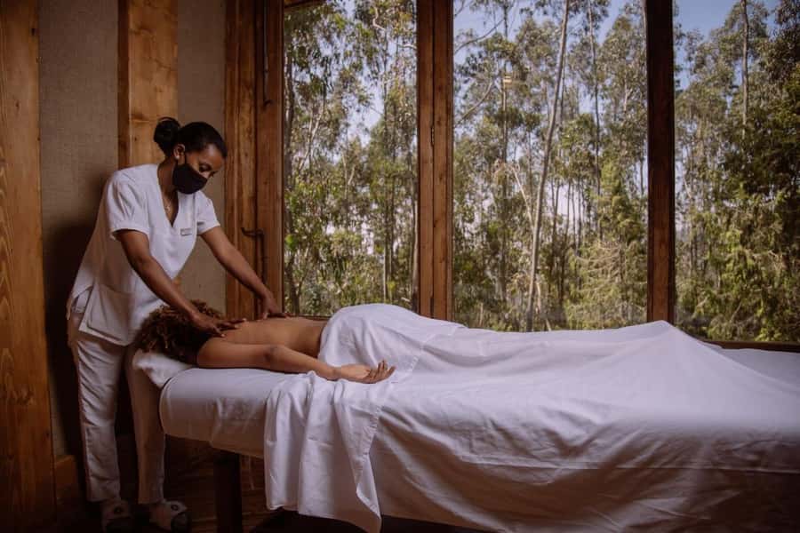 Addis Ababa ,Forest Spa Experience, massage and steam sunna - Leaving Bole for the Entoto hills