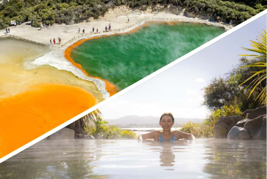 Auckland: Rotorua Highlights inc Wai-O-Tapu & Polynesian Spa - The Waikato countryside and Tīrau stop