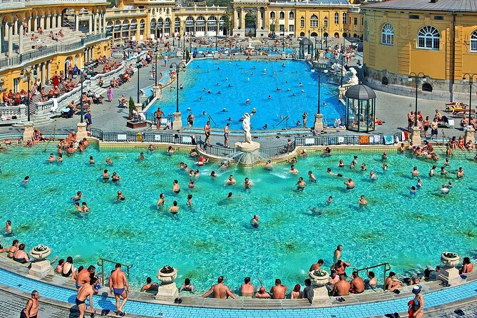 Entrance to Szechenyi Spa in Budapest - Lockers, changing areas, and what to pack