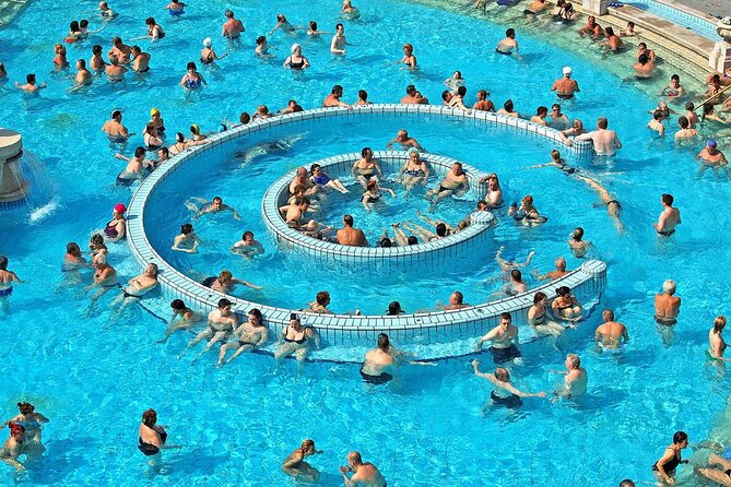 Entrance to Szechenyi Spa in Budapest - Crowds, comfort, and the public-bath atmosphere
