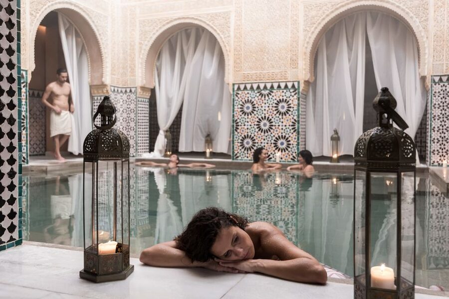 From Malaga: Hammam Bath, Kessa and Relaxing Massage Tour - Entering Hammam Al Ándalus in central Málaga