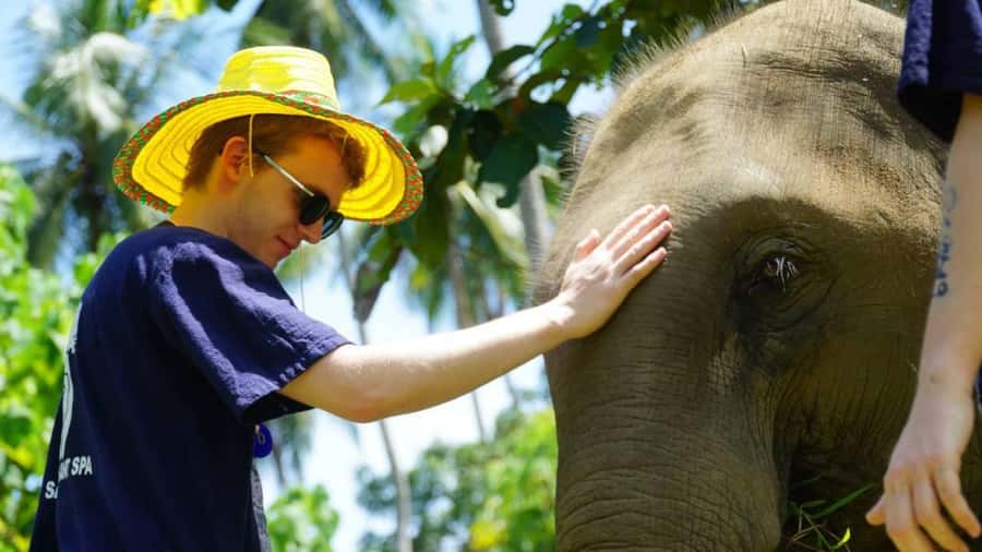 Koh Samui: Half-Day Ethical Elephant Sanctuary with Mud Spa - Making Food Before Feeding Time