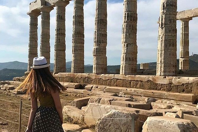 Lake Vouliagmeni Thermal Spa And Temple Of Poseidon Private Full Day Tour - Poseidon’s temple above the Aegean