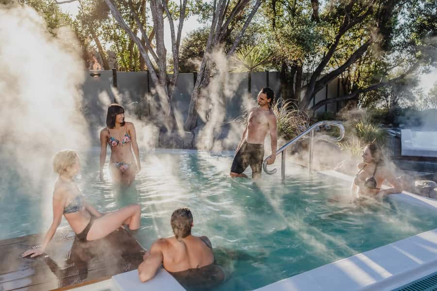 Rotorua: Polynesian Spa Pavilion Hot Pool Bathing (12+ yrs) - Take the stone foot reflexology walk slowly