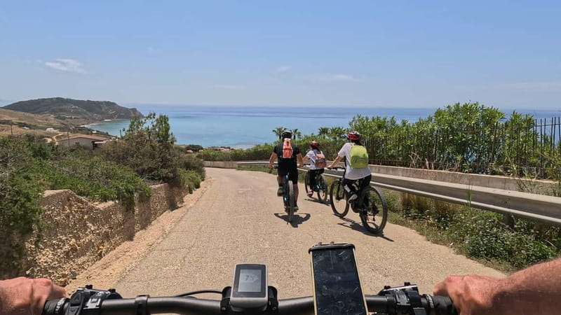 Scala Dei Turchi: E-BIKE TOUR Hidden Beaches, Sea, Relaxation [+SNORKELING ] - Scala dei Turchi from the saddle